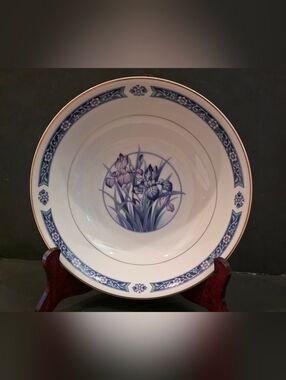 Seizan Fine China " Irene" Porcelain Serving Bowl 9"×2.4" Bowl Pattern 8002